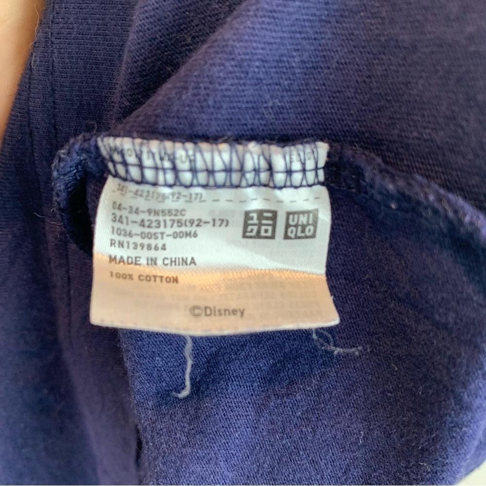 Uniqlo x Disney I'm All Ears! Mickey Mouse Pocket Tee Men's M Navy T-Shirt Top - Picture 5 of 7